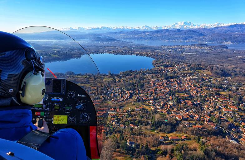 Volo in Autogiro sul Lago di Varese